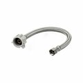 American Imaginations 9 in. Chrome Cylindrical Stainless Steel Toilet Supply Hose AI-37888